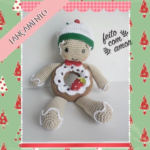 Gingerbread Donut Amigurumi